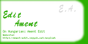 edit ament business card